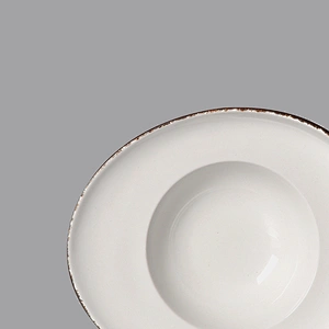 wholesale glazed straw hat shape hotel used deep plate restaurant soup dishes