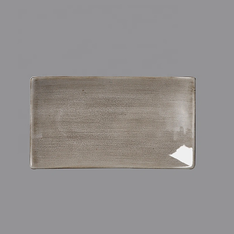 P&T Royal Ware wholesale rectangle warping edge ceramic porcelain towel dish