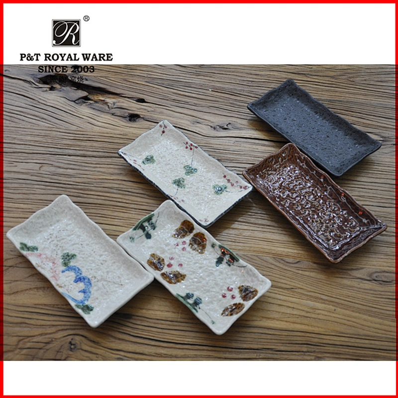 Japan restaurant used microwave safe ceramic plate/dish, porcelain rectangularplate
