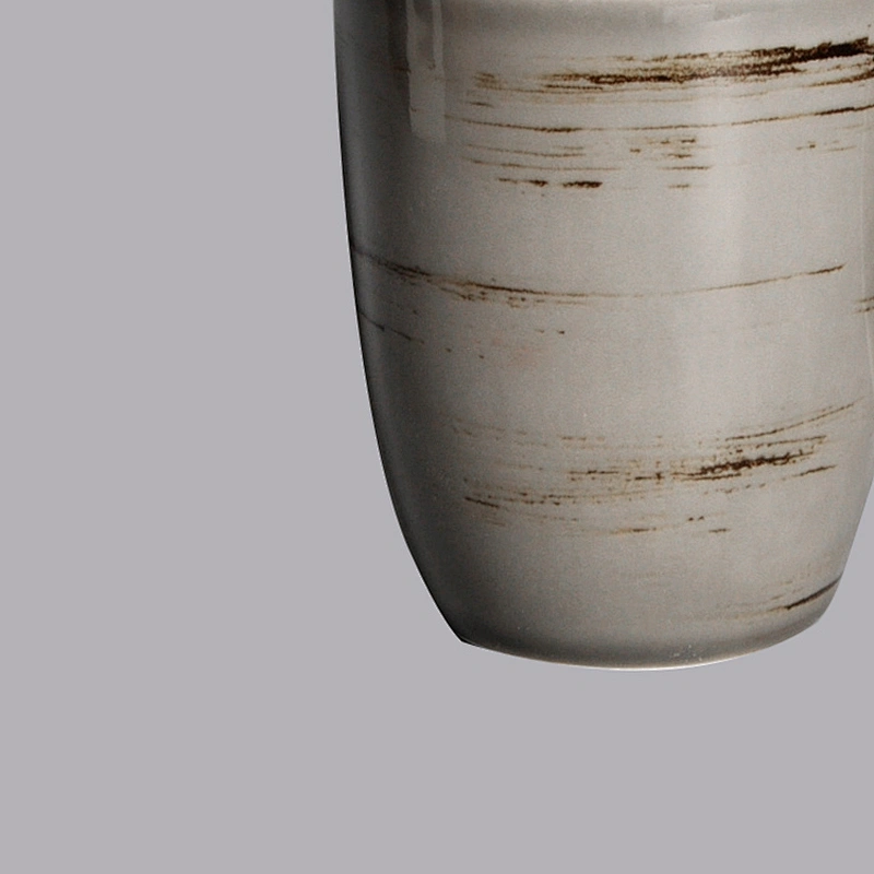 wholesale custom logo hotel fine grey glaze ceramic porcelain tea coffee mug