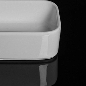 P&T Royal Ware Rectangle White Creamer Sugar Pot