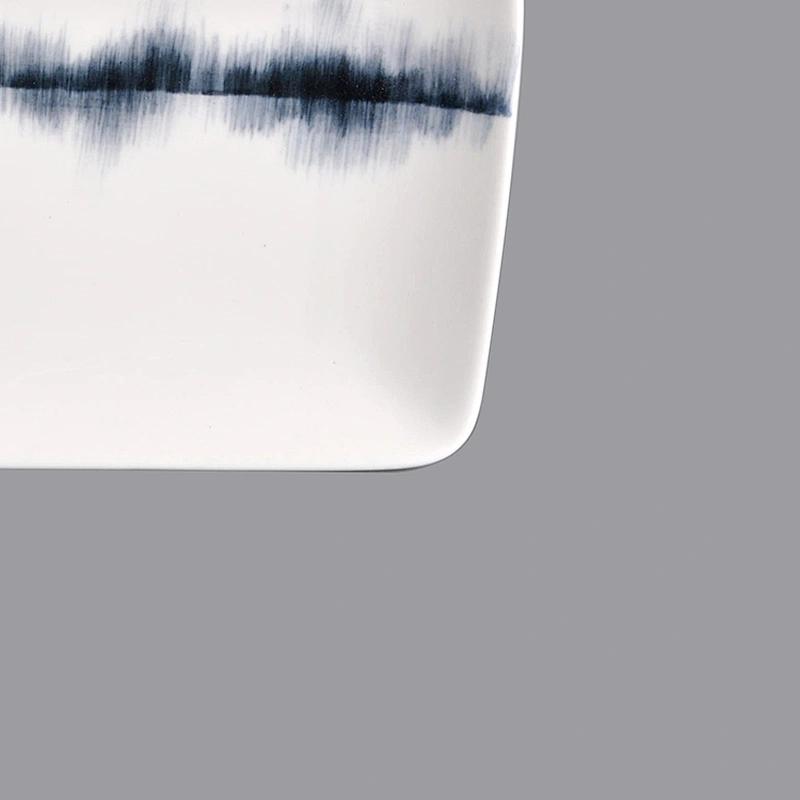 wholesale glazed rectangle crockery porcelain japanese ceramic plates sushi restaurant