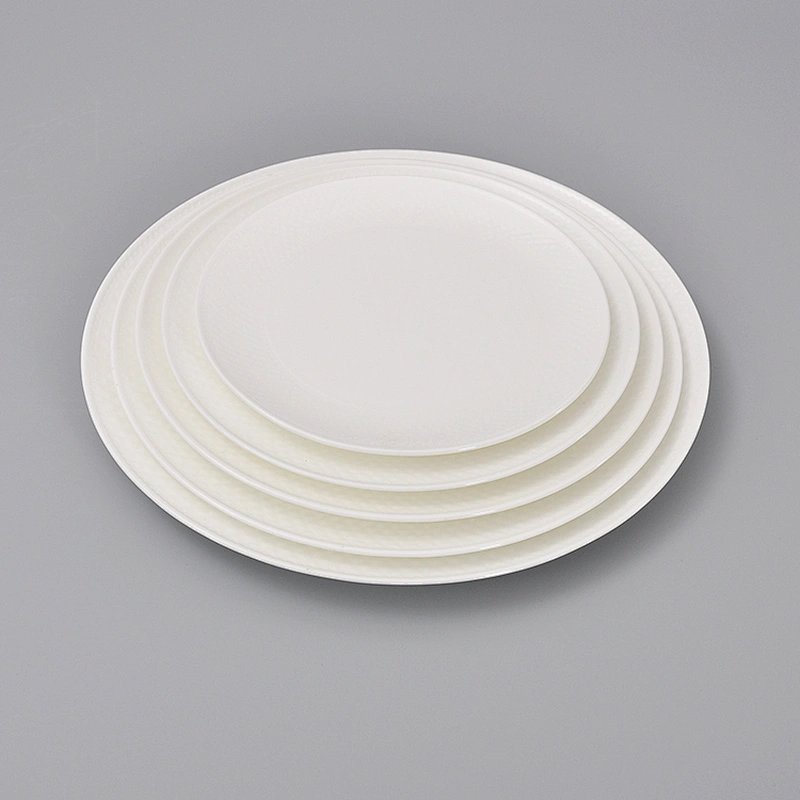 Factory high quality western style porcelain dinner set tableware microwave oven safe hotel white bone china dinnerware set