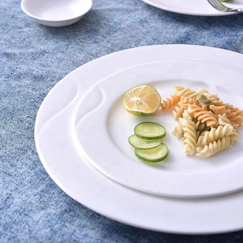 wholesale restaurant hotel catering used round bone china service white porcelain 5.5
