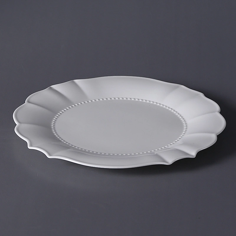 Porcelain Dinnerware Set Ivory White China Ceramic Dinner Plate Set