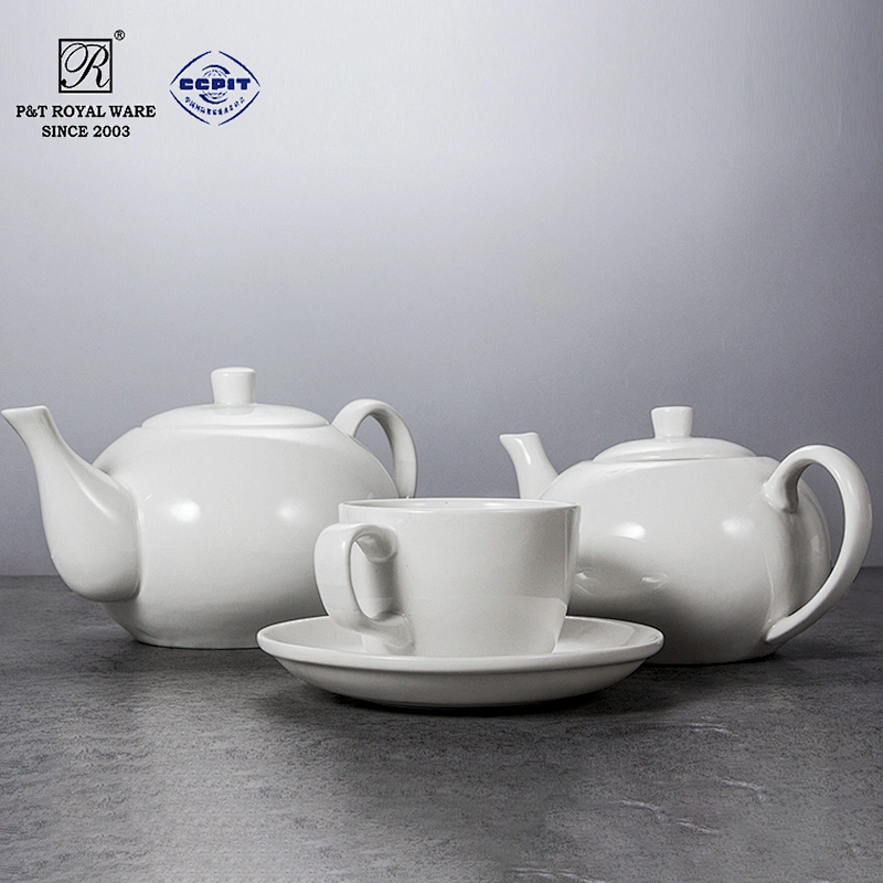 2020 P&T Royal Ware  porcelain tea pot, ceramics stock coffee pot, hotelware airline ceramics pot white coffee pot for cafe
