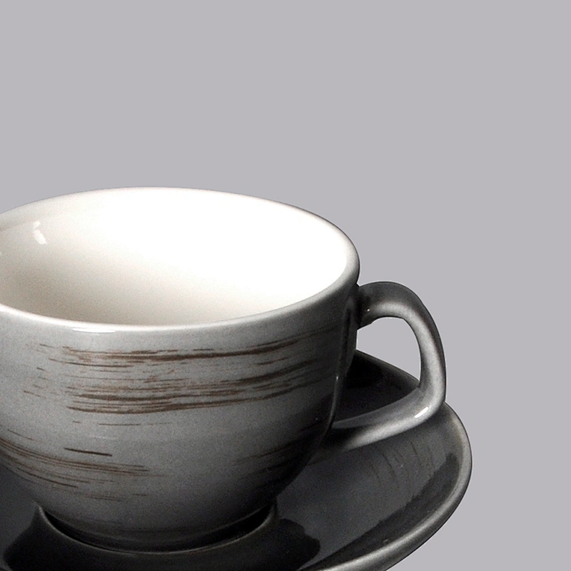 wholesale white vintage round ceramic coffee tea cup and saucer set porcelain