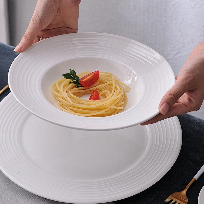 High Temperature Porcelain Tableware White Ceramics Dinner Set for Wedding Party