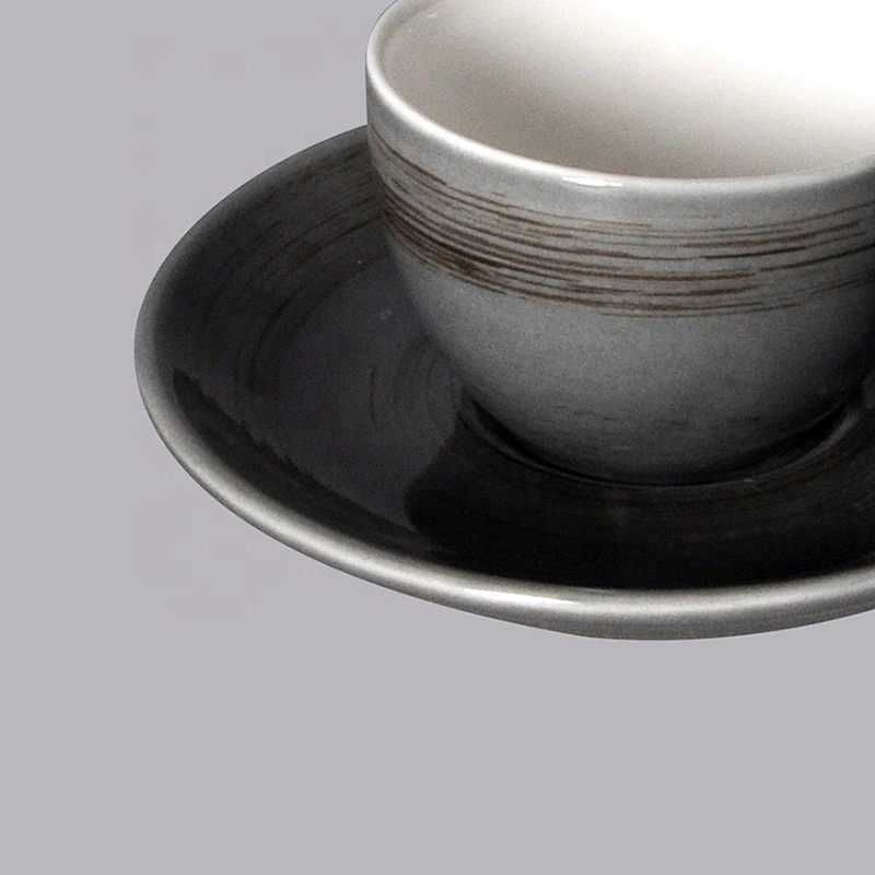 wholesale custom black unique novelty fine porcelain espresso cup and saucer