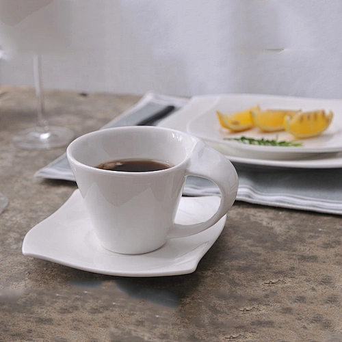 custom wholesale white personalized bone china ceramic coffee mug for restaurant