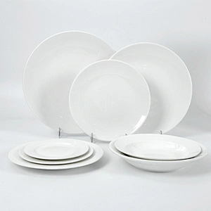 Guangzhou 20years Factory Wholesale White Dishes Plates Ceramic For Hotel