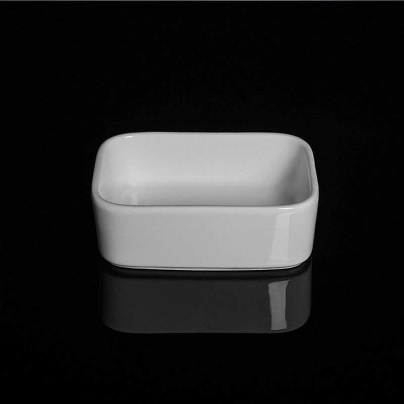 P&T Royal Ware Rectangle White Creamer Sugar Pot