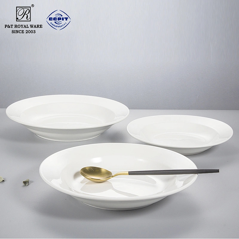 wholesale european style modern white restaurant hotel crokery porcelain dinnerware sets