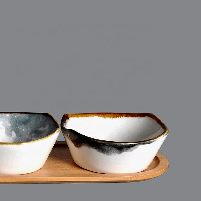 White porcelain saucer dish ceramics bowls for snacks