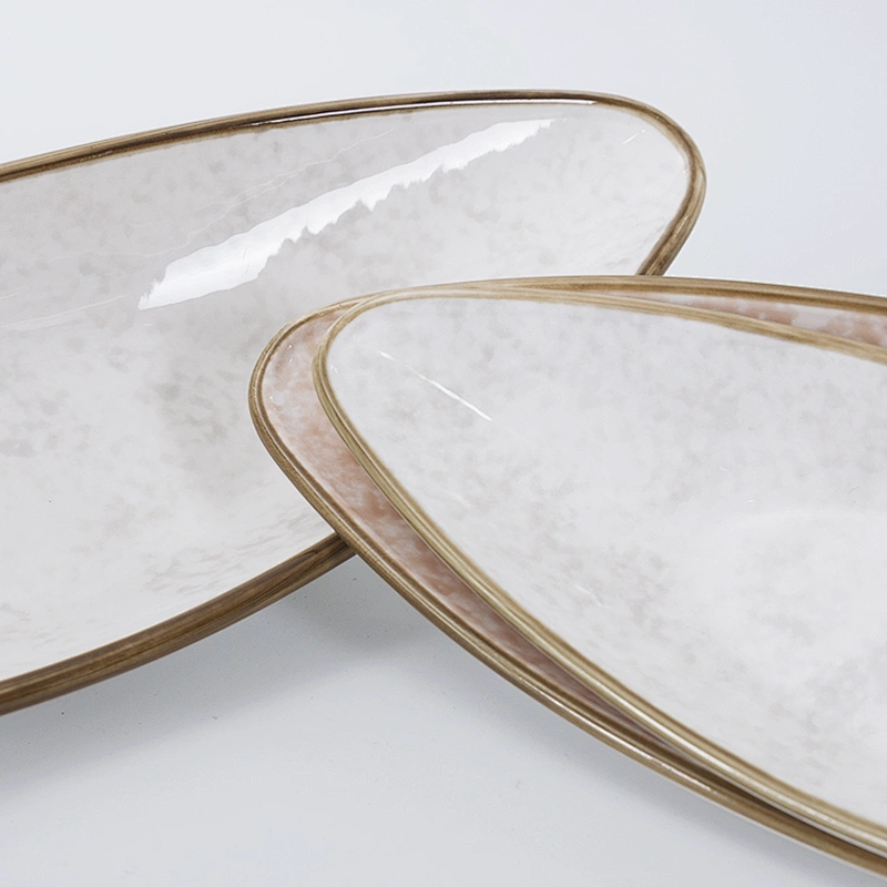 Wholesale Manufacturer Elegant Porcelain Ceramic Tapas Sushi Serving Boat Plate
