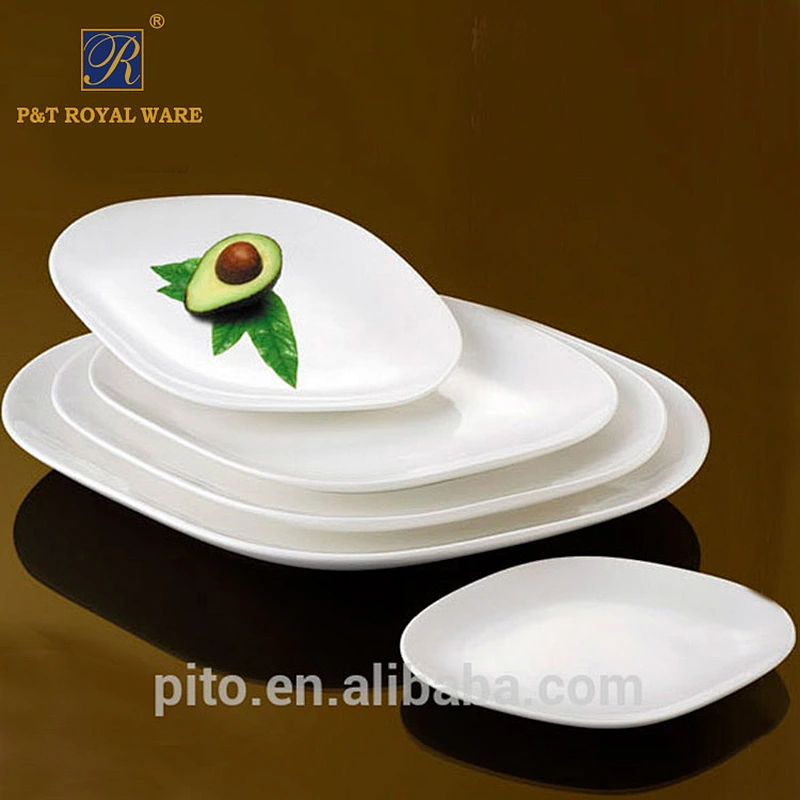 High temperatures porcelain plates ceramic serving plates for restaurants