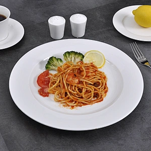 Hotel and Restaurant Banquet Ceramic Dinner Plate, Chaozhou In Stock White Dinner Plates For Restaurant#