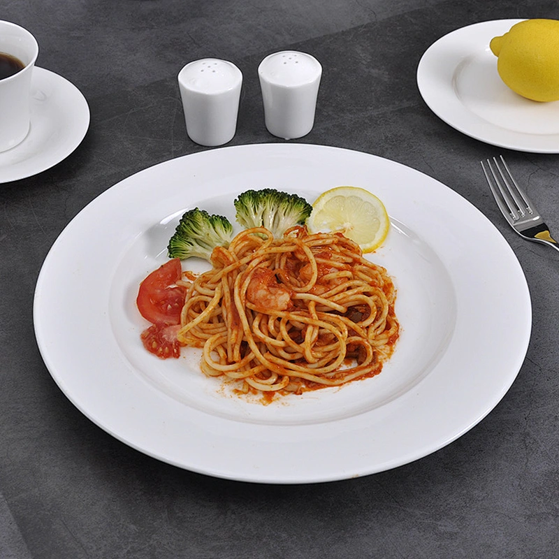 Hotel and Restaurant Banquet Ceramic Dinner Plate, Chaozhou In Stock White Dinner Plates For Restaurant#