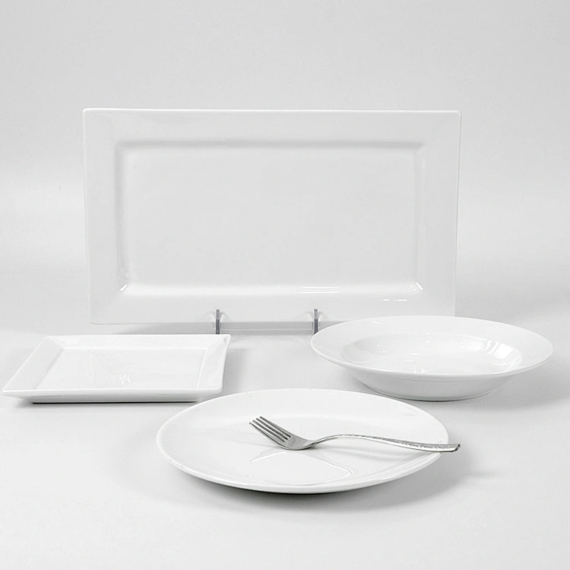 Manufacturer Wholesale Hotel White Ceramic Deep Plate, Restaurant  8inch Porcelain Soup Plate