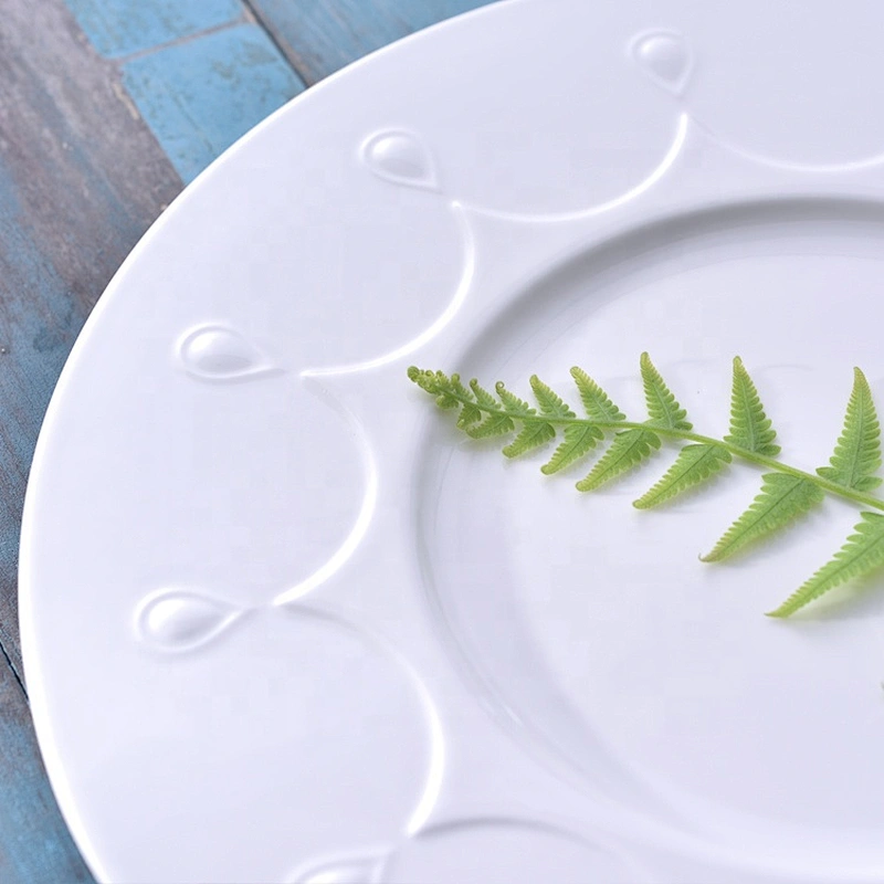 P&T Royal Ware factory white bone china ceramic elegant round wedding under plate for parties