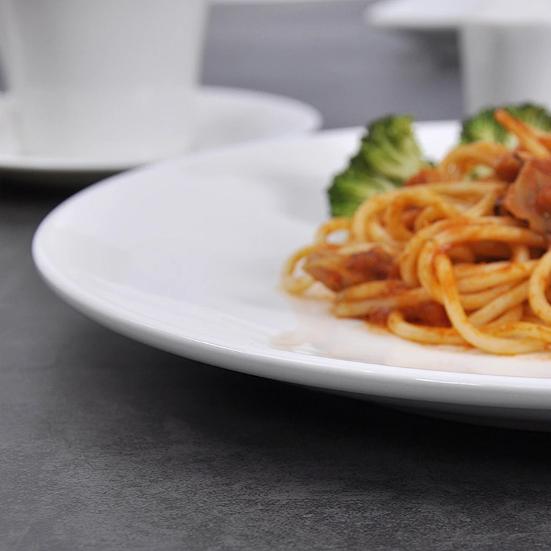 Smooth Table Top Tableware, China Hotel Pure White Ceramic Dinner Plate,Wholesale Good Price Ceramic Dishes Plates~
