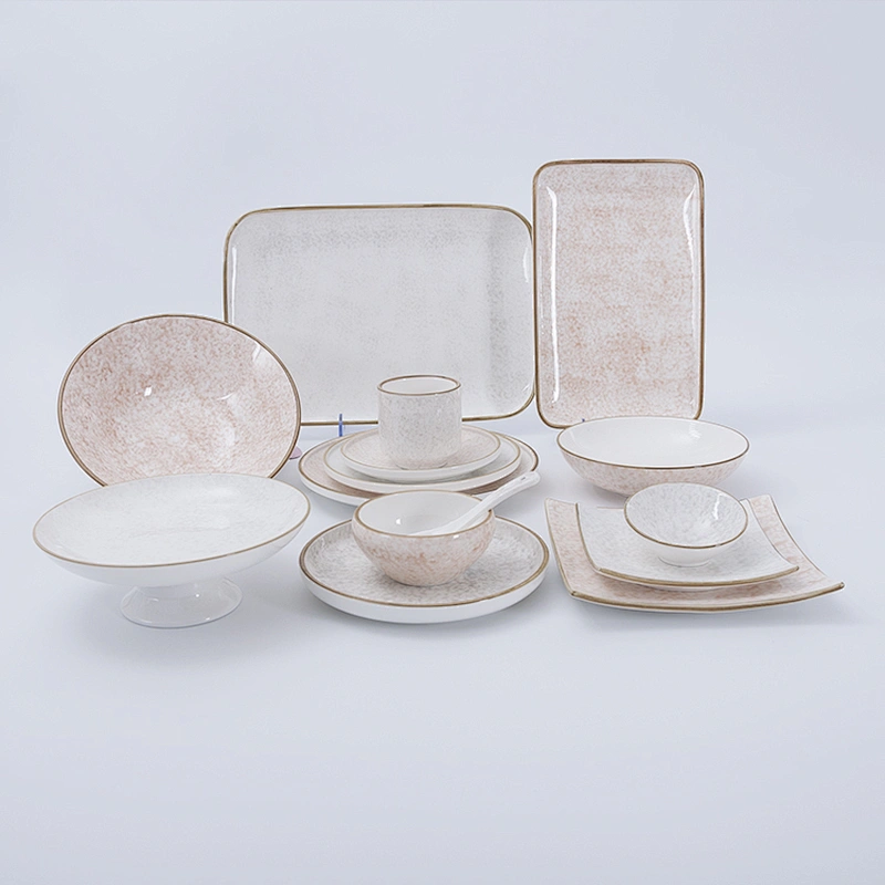 Hotel Cracking Glaze Salad Bowl, Chaozhou Good Quality In Stock Handmade Stoneware Soup Bowl