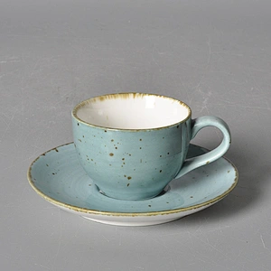 P&T Royal Ware Customized Hot Sale New Design Coffee Cups Set Hotel Restaurant Cafe Banquet Coffee Cups Set Cup and Saucer