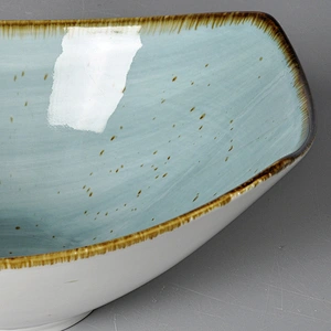 Factory direct wholesale hotel european style color glazed porcelain dinnerware set rice bowl,round bowl,salad bowl