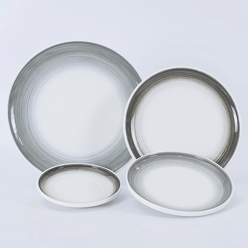 P&T Royal Ware Manufacturer Wholesale Nordic Style Glazed Grey Ceramic Dinner Set from China