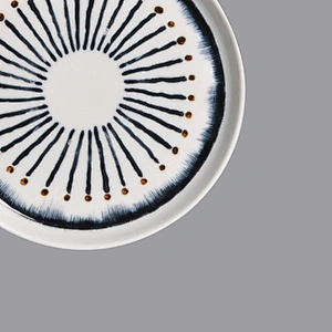wholesale hotel restaurant round japanese style ceramic salad plate