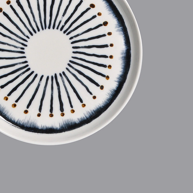 wholesale hotel restaurant round japanese style ceramic salad plate