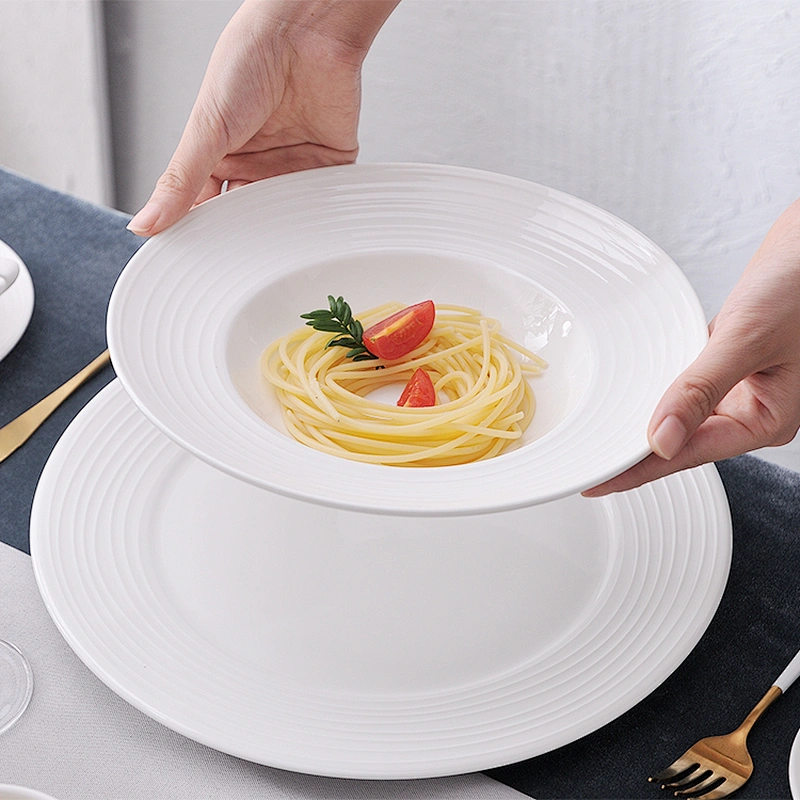 Wholesale Factory Western Stock Restaurant White Round Porcelain Dinner Plates Set
