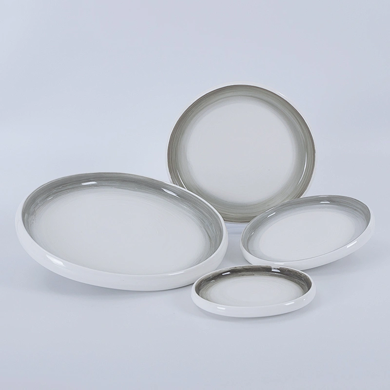 nordic luxury round wedding restaurant chinaware dinner porcelain ceramic dishes plates