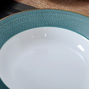 Reactive Rim Tabletop Tableware, China Hotel Reactive Rim Pasta Plate Soup Plate
