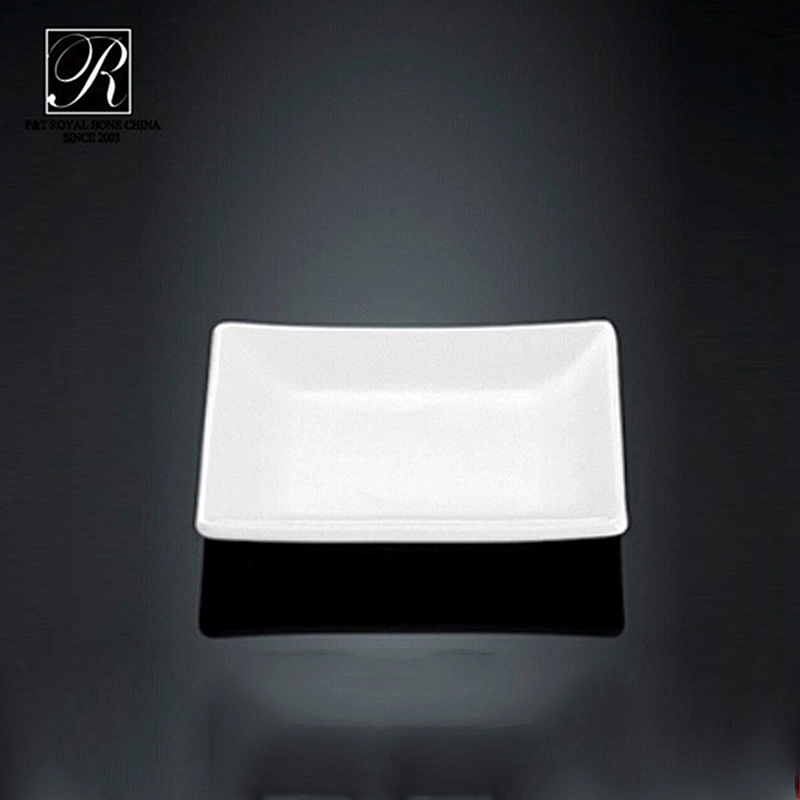 P&T Royal Ware, Porcelain square small dinner plates, Restaurant ceramics saucers