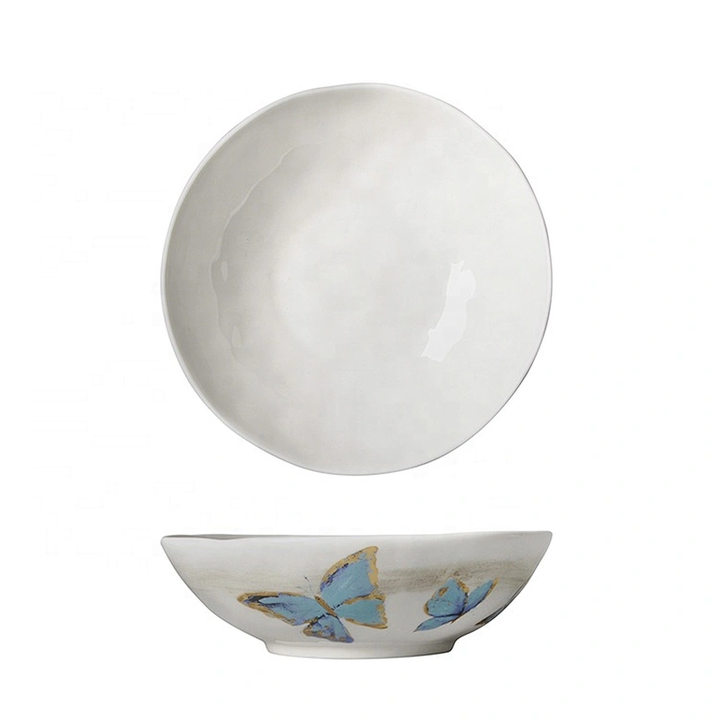 luxury colorful round porcelain fruit pasta bowl hotel catering restaurant ceramic soup bowl