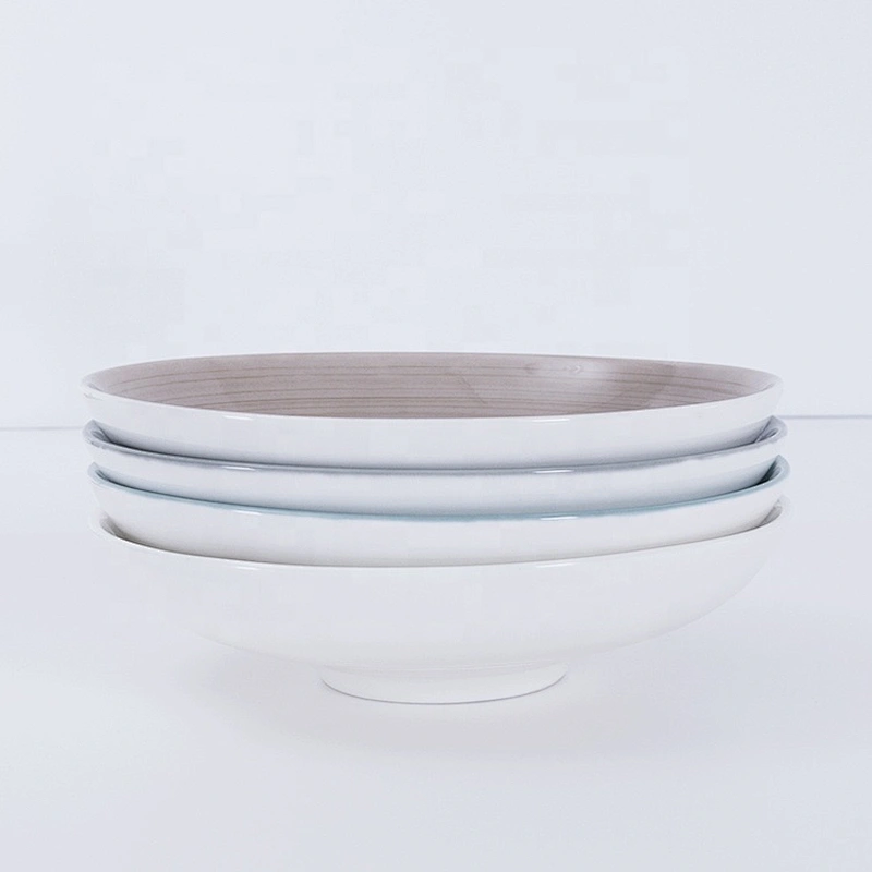 P&T Ware manufacturer grey deep 8 inch restaurant deep porcelain round soup plate