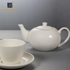 P&T Royal Ware White Porcelain 800ml Coffee Teapot for Restaurants
