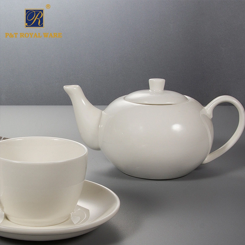 P&T Royal Ware White Porcelain 800ml Coffee Teapot for Restaurants