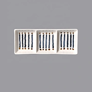 New Design unique ceramic/porcelain divided plate dish for salad desert sauce