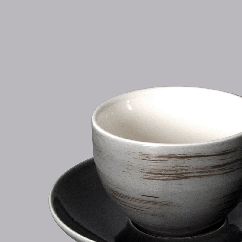 wholesale white vintage round ceramic coffee tea cup and saucer set porcelain