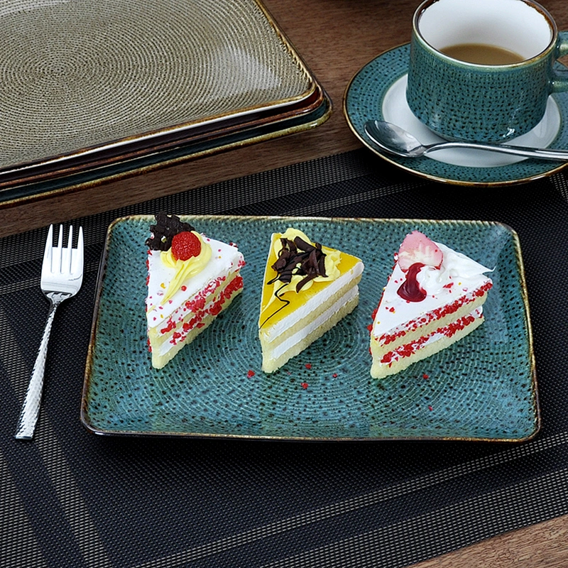 Hot Sale Ceramics Classic Design Advanced Style Ceramic Rectangle Serving Plates