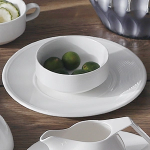 P&T Hotel Tableware Factory White Dinnerware Hotel Soup Plate