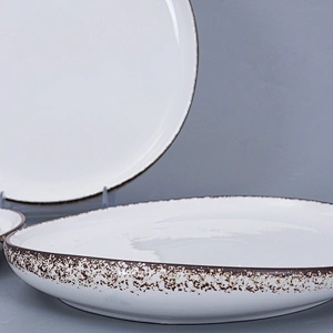 China Supplier Hotel Bulk Wedding Banquet Hall Event White Cheap Round Porcelain Dinner Plate