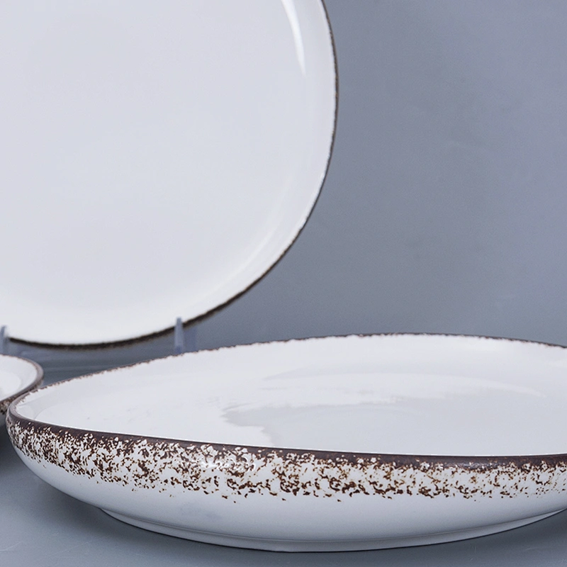 China Supplier Hotel Bulk Wedding Banquet Hall Event White Cheap Round Porcelain Dinner Plate
