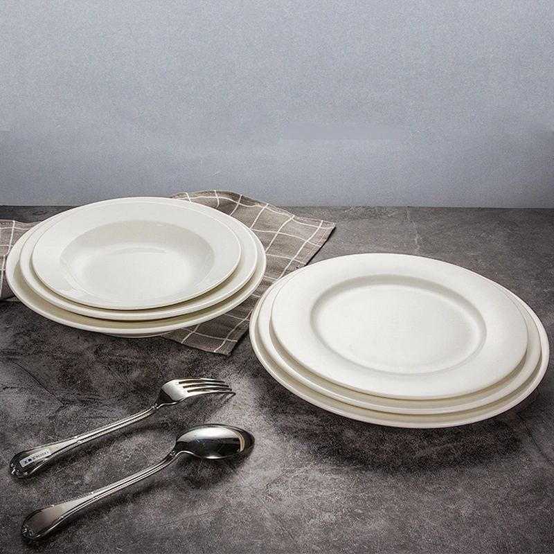 9 inch white ceramic baking dish set porcelain plate