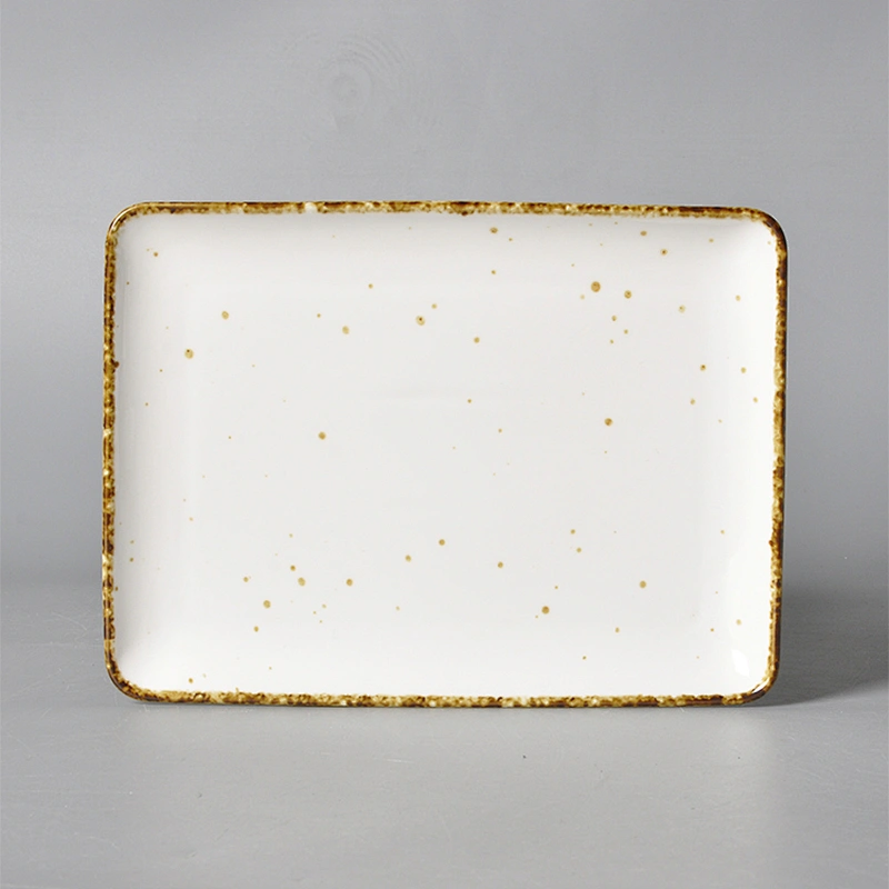 P&T ROYAL WARE  Warm Tones  New Design Smooth Grazed Table Top Rectangle Ceramic Restaurant Hotel catering  Plates Dinner Plate