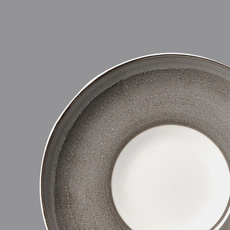 customized logo restaurant round deep fruit ceramic salad plate