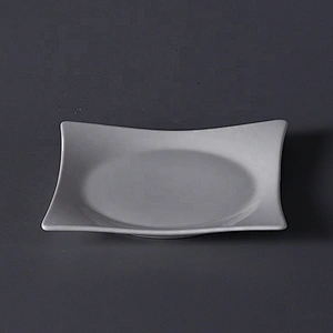 P&T Royal Ware wholesale white square ceramic wedding dinner plates for restaurant