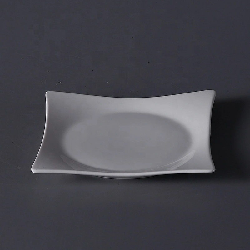 P&T Royal Ware wholesale white square ceramic wedding dinner plates for restaurant